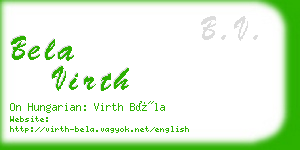 bela virth business card